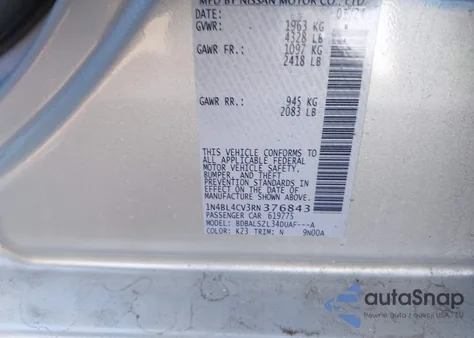 2024 Nissan Altima Sr Fwd from USA, damaged, VIN 1N4BL4CV3RN376843